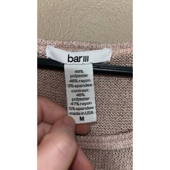 Women’s Bar III beige lightweight long sleeve sweater size medium knit fall y2k - Picture 5 of 5